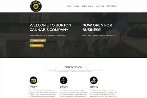 Website development - cannabis dispensary